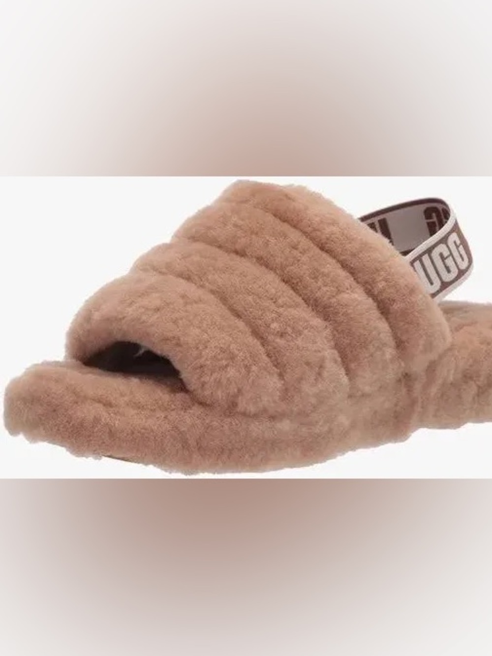 UGG Fluff Yeah Slides Chestnut Tan Shearling Women’s Size 10